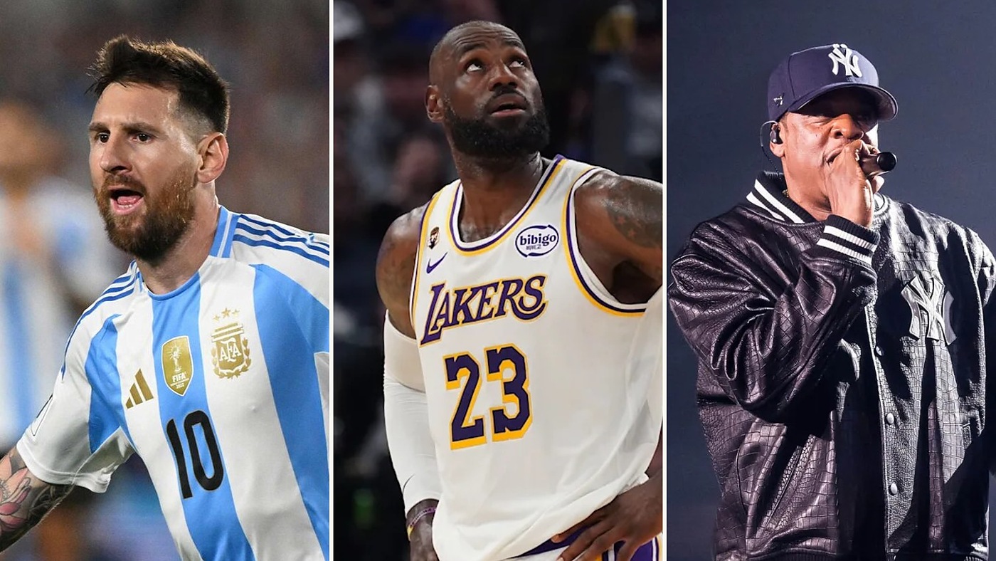 Lionel Messi, LeBron James, and JAY-Z